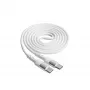 Akyga AK-USB-40 USB-C na USB-C kábel, USB 2.0, 60 W, 1 m, biely
