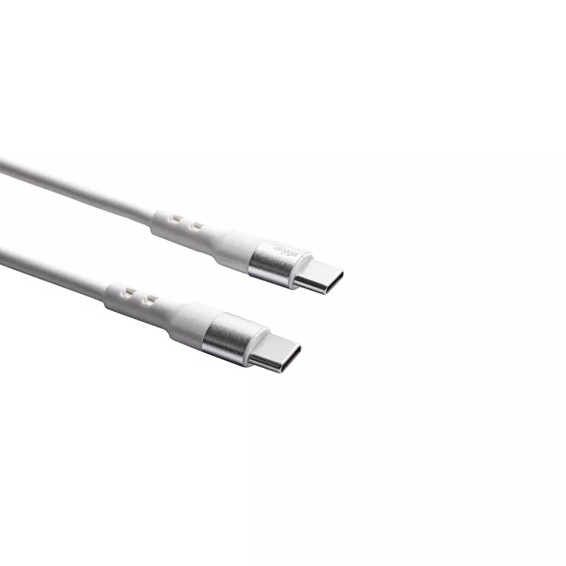 Akyga AK-USB-40 USB-C na USB-C kábel, USB 2.0, 60 W, 1 m, biely