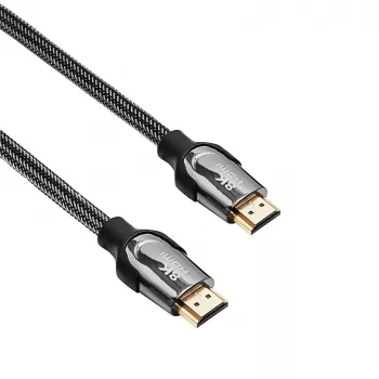 Akyga AK-HD-15S HDMI 2.1 kábel, tienený, medený, pletený, 48 Gbit/s, 8K@60Hz / 4K@120Hz, 1,5 m