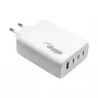 Akyga AK-CH-24 GaN USB nabíjačka 140 W, 3 x USB-C PD + USB-A, biela
