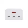 Akyga AK-CH-25 GaN stolná USB nabíjačka 140 W, 3 x USB-C PD + USB-A, biela
