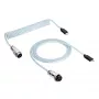 Akyga AK-USB-49 Aviator špirálový kábel USB-C na USB-C s GX16 konektorom, USB 2.0, 3 m, biely