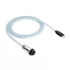 Akyga AK-USB-49 Aviator špirálový kábel USB-C na USB-C s GX16 konektorom, USB 2.0, 3 m, biely