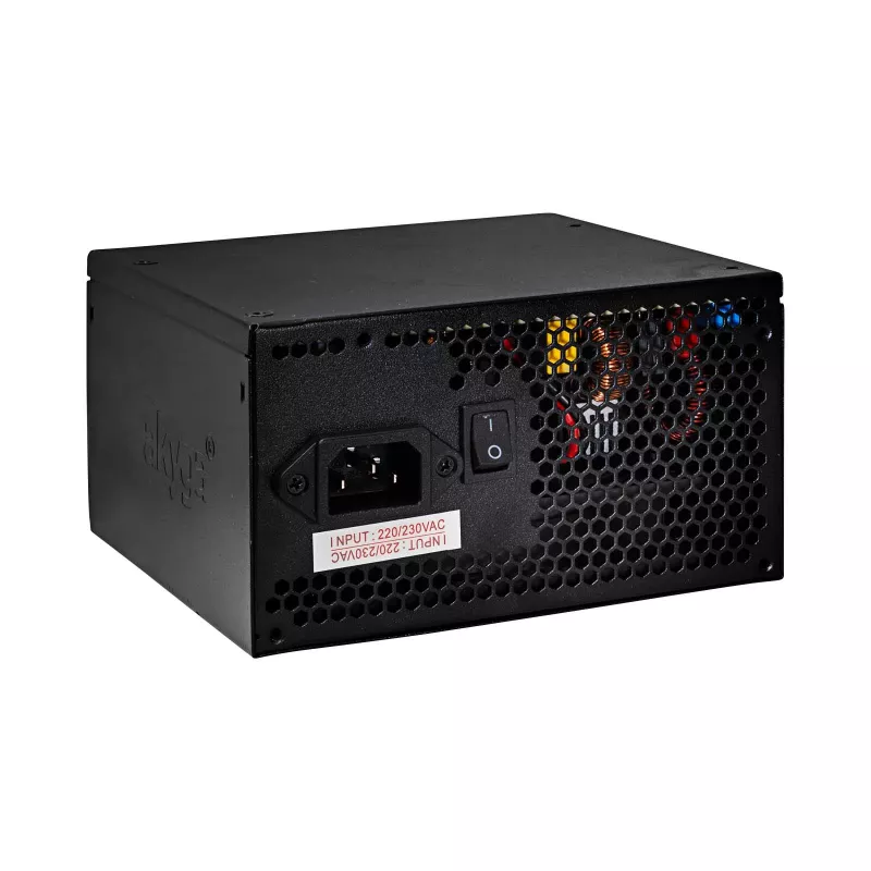 Akyga AK-C2-600 Classic 600 W ATX napájací zdroj, čiastočne modulárny, aktívne PFC, 120 mm ventilátor