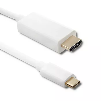Qoltec USB 3.1 Type-C samec na HDMI Type A samec adaptérový kábel, 4K, Alternate Mode, 1m, čierny