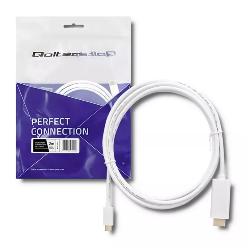 Qoltec USB 3.1 Type C samec na HDMI A samec kábel 2m 4K 60Hz
