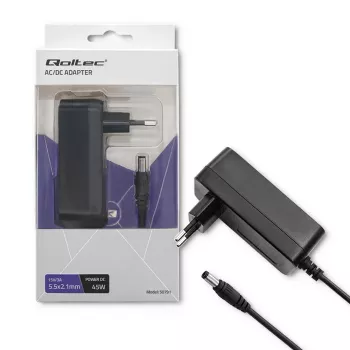Qoltec napájací zdroj 45W 15V 3A 5,5x2,1mm