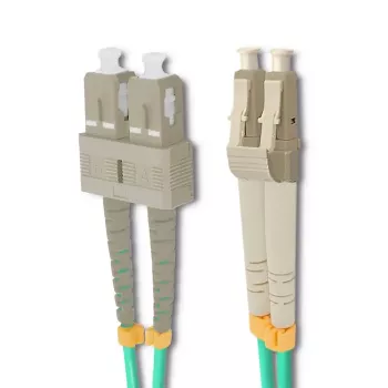 Qoltec optický patch kábel LC/UPC - SC/UPC multimódový OM4 duplex 5m