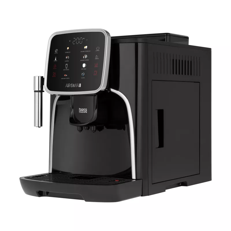 TEESA AROMA 750 Automatický kávovar s mlynčekom, 1450 W, 1,5 l, čierny