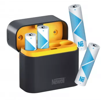 Newell 4-kanálová nabíjačka Li-Ion batérií + 4 AA 2200 mAh Li-Ion batérie
