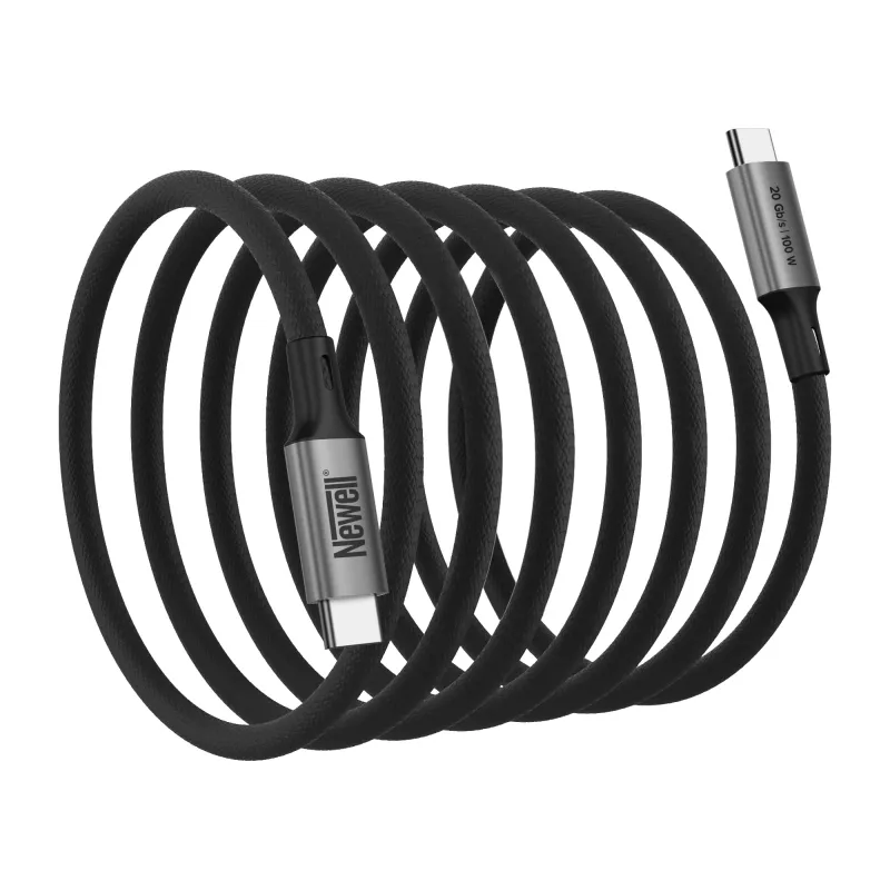 Newell magnetický kábel USB-C na USB-C 3.2 Gen 2 - 1 m, grafit