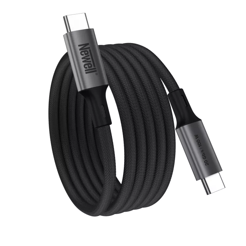 Newell magnetický kábel USB-C na USB-C 3.2 Gen 2 - 1 m, grafit
