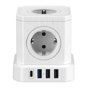 Newell GaN Power Cube 9w1 biela predlžovacia zásuvka s USB nabíjačkou