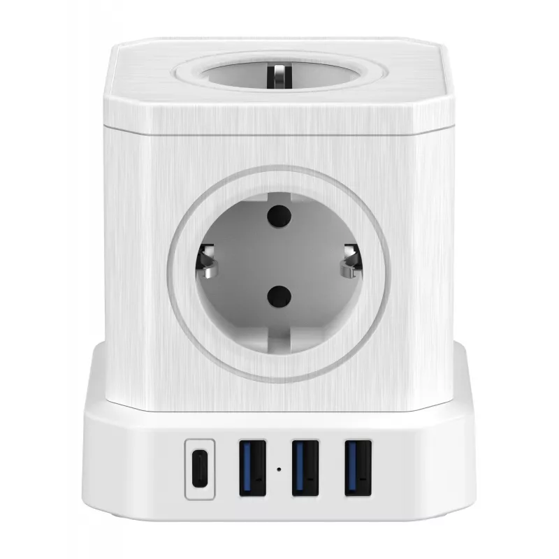 Newell GaN Power Cube 9w1 biela predlžovacia zásuvka s USB nabíjačkou