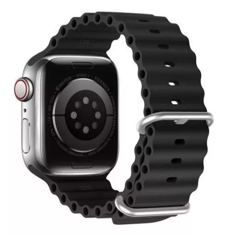 Dux Ducis silikónový remienok pre Apple Watch 8/7/6/5/4/3/2/SE (38/40/41 mm) - čierny