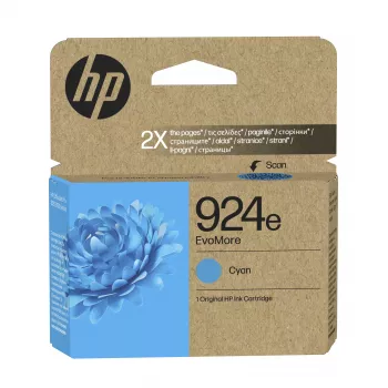 HP 924e EvoMore azúrová originálna atramentová kazeta