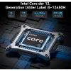 GEEKOM IT12 Mini PC, Intel Core i7-1260P, 16GB RAM, 500GB SSD, Windows 11 Pro, modrý