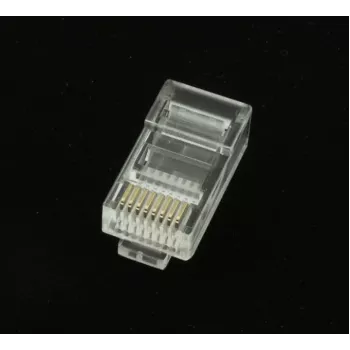 Gembird LC-8P8C-001/50 RJ45 Cat5e konektor samec 8P8C 30µ zlatá vrstva balenie 50 ks transparentný