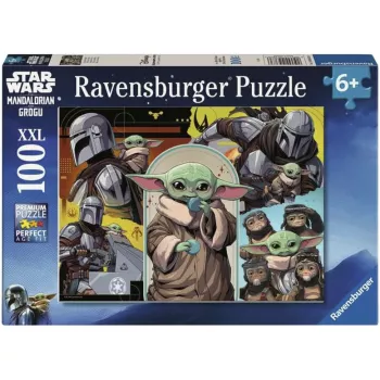 Ravensburger detské puzzle Star Wars - Mandalorián & Grogu (100 dielikov)