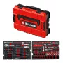 EINHELL-KWB E-Case kufrík na náradie KFZ, 121-dielny (čierna/červená, so sadou náradia pre hobby mechanikov)