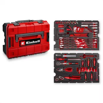 Einhell E-CASE 370570 80-dielny univerzálny kufrík na náradie (červená/čierna)