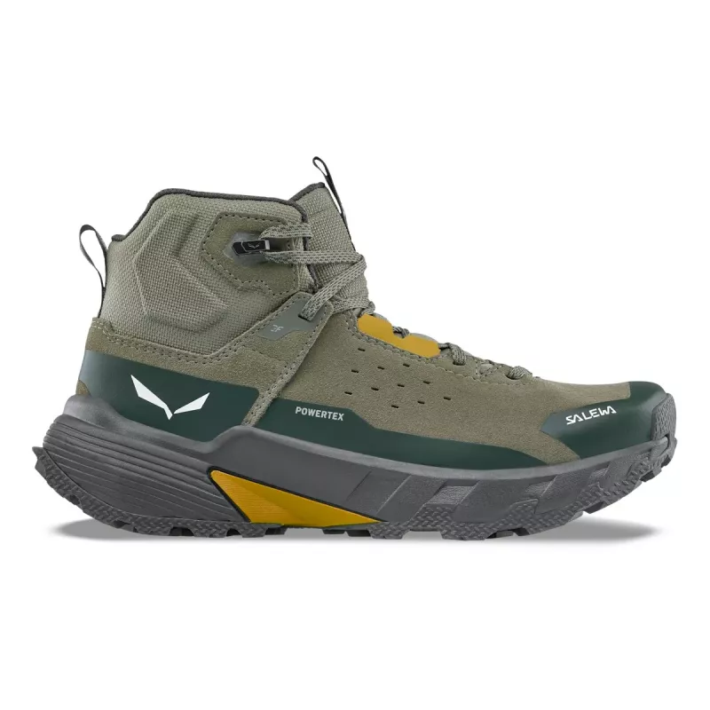 Salewa Pedroc 2 Leather Mid PTX turistické topánky Dark Olive/Cactus EU 44