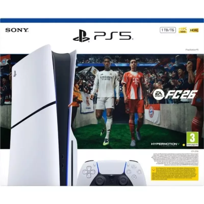Sony PlayStation 5 Slim Disc Edition 1TB + EA Sports FC 26 Bundle - biela/čierna (CFI-2116A)