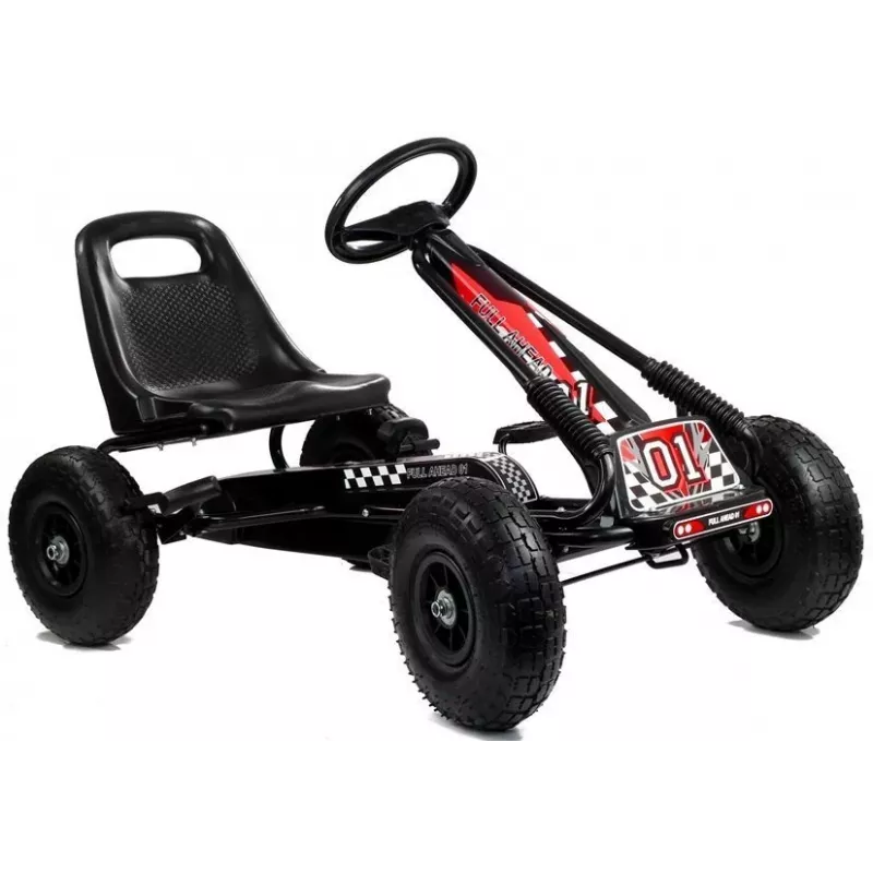 LEAN TOYS LEAN CARS A-15 go-kart čierne vzduchové pneumatiky