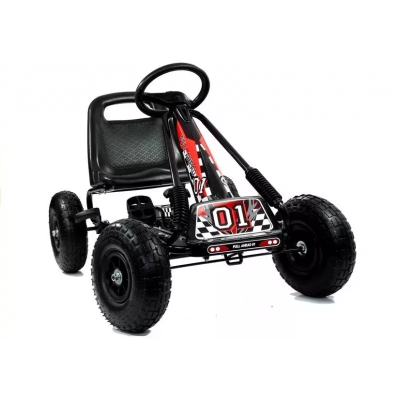 LEAN TOYS LEAN CARS A-15 go-kart čierne vzduchové pneumatiky