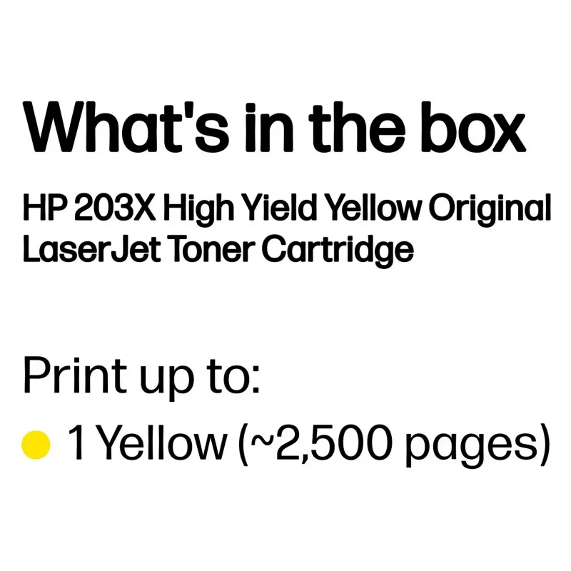 HP 203X High-Yield žltá tonerová kazeta (CF542X) | Originálny HP LaserJet toner