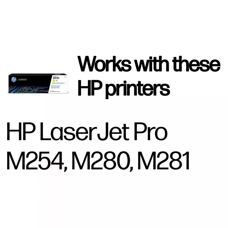 HP 203X High-Yield žltá tonerová kazeta (CF542X) | Originálny HP LaserJet toner