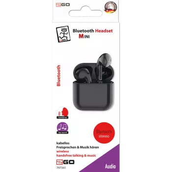2GO TWS Mini bezdrôtové in-ear Bluetooth slúchadlá, hovory/hudba, čierne 797341