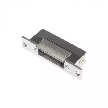SCOT ES-S12AC/DC-B PROFI symetrický elektrický otvárač dverí so zámkom, 12V AC/DC, Fail-Secure, prídržná sila 3000N, sivá/strieborná