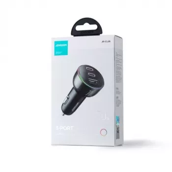 Joyroom 3-in-1 nabíjačka do auta s Bluetooth FM vysielačom, 70W PD, čierna (JR-CL26)