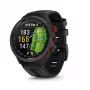 Garmin Approach S70 47mm Golf GPS smartwatch – čierna/červená keramická luneta s čiernym silikónovým remienkom