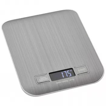 TFA Dostmann AMARETTI digitálna kuchynská váha, kapacita 10 kg, presnosť 1 g, strieborná (50.2004.54)