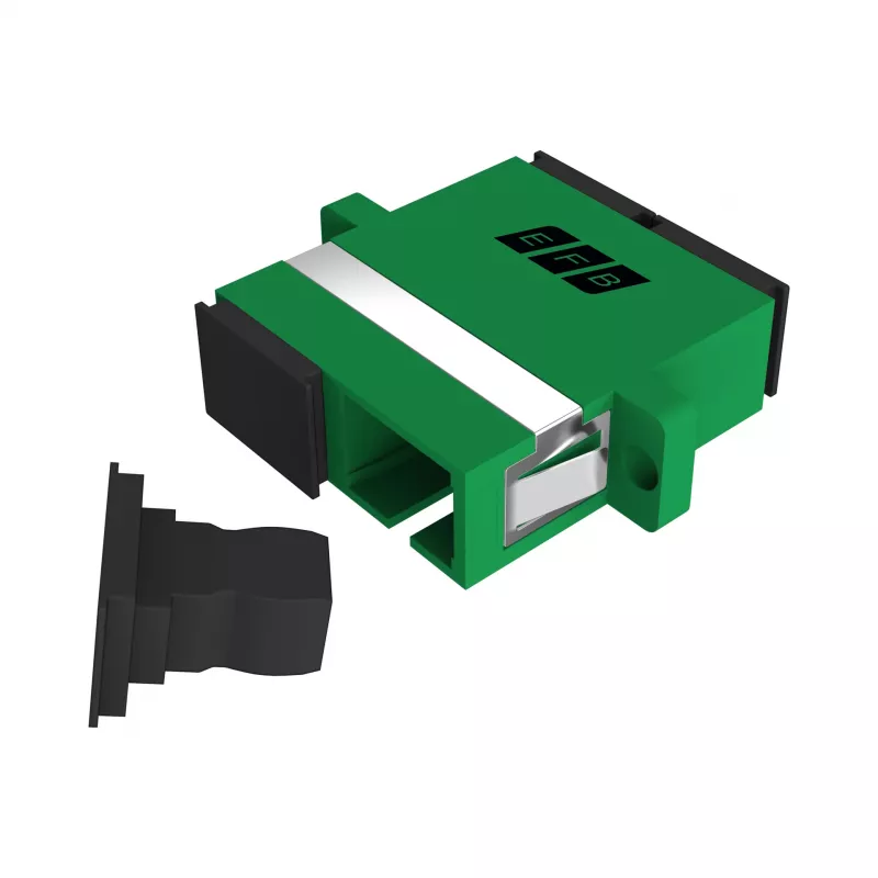 EFB Elektronik SC/APC simplex spojka, Singlemode, zelená