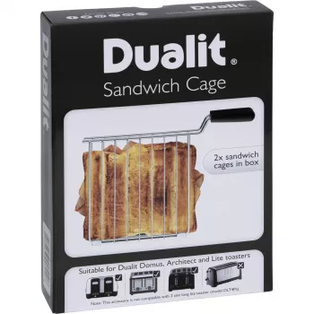 Dualit 00510 sendvičová klietka pre hriankovač - nehrdzavejúca oceľ, čierna rukoväť, pár