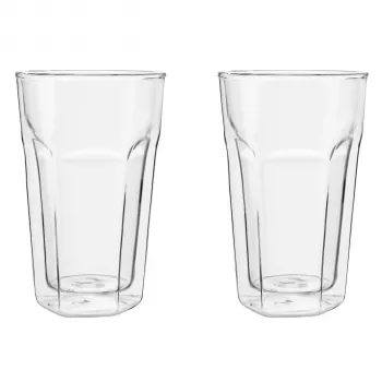 Leopold Vienna poháre na latte macchiato 280 ml sada 2 dvojstenných borosilikátových pohárov