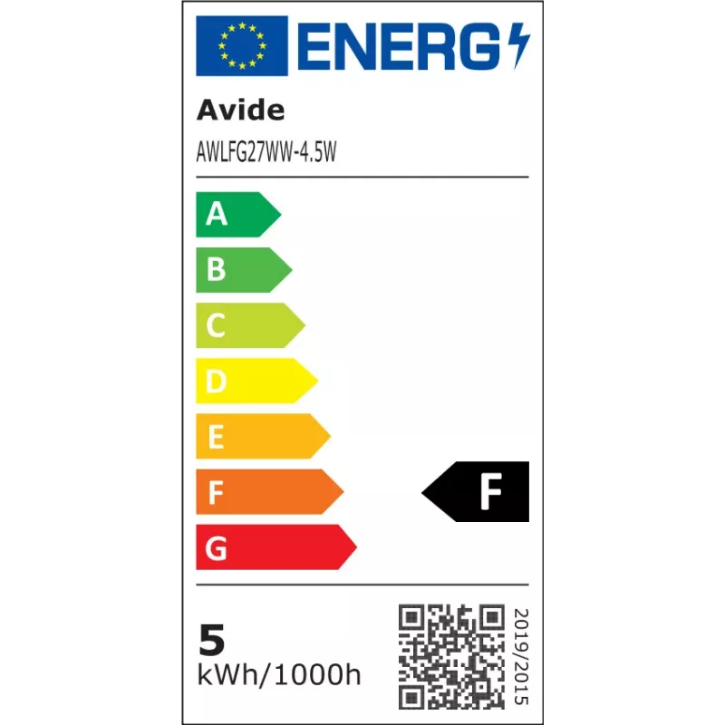 Avide LED Filament Globe žiarovka 4,5W E27 teplá biela 2700K