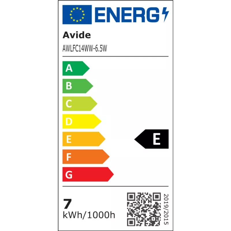 Avide LED Filament sviečková žiarovka 6,5W E14 teplá biela 2700K