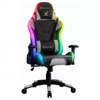 XROCKER herná stolička čierna s Neo Motion RGB LED osvetlením a komfortnými vankúšmi