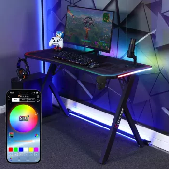 X Rocker Lumio RGB herný stôl s LED osvetlením a podložkou pod myš