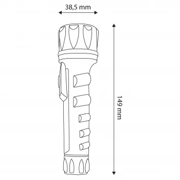 ENTAC EFL-2AA-PL LED baterka 2xAA ABS plast čierna 30 lúmenov