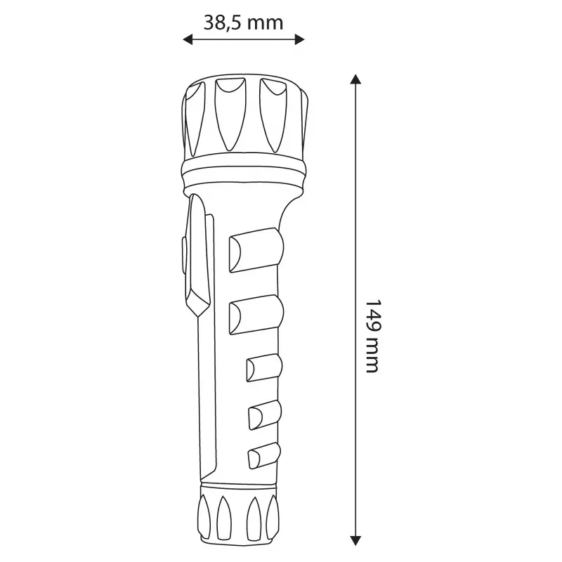 ENTAC EFL-2AA-PL LED baterka 2xAA ABS plast čierna 30 lúmenov