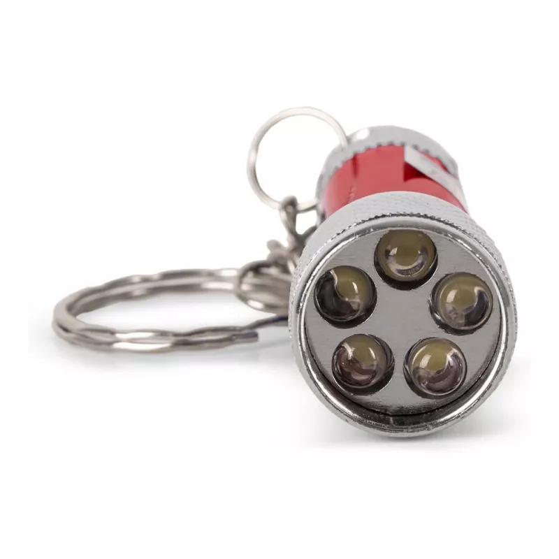 ENTAC 5 LED baterka na kľúče červená