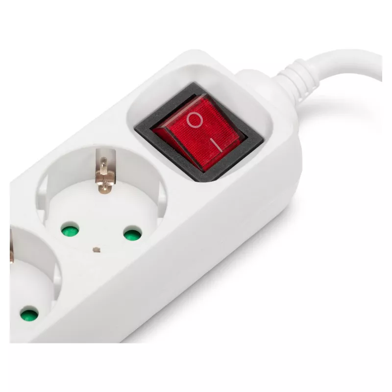 ENTAC predlžovacia zásuvka 3-násobná s USB 1,5m vypínač biela