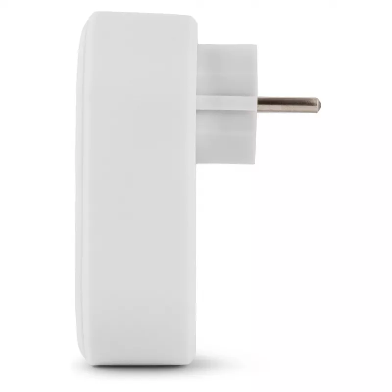 ENTAC zásuvkový adaptér s 2x USB-A biely