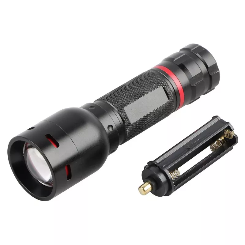 ENTAC EFL-ZOOM-5W-ALU zoomovateľná LED baterka 350 lúmenov čierna