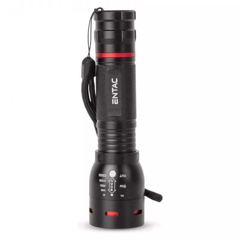 ENTAC EFL-ZOOM-5W-ALU zoomovateľná LED baterka 350 lúmenov čierna